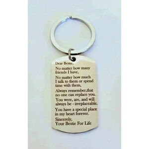 To my Bestie Stainless Steel Keychain